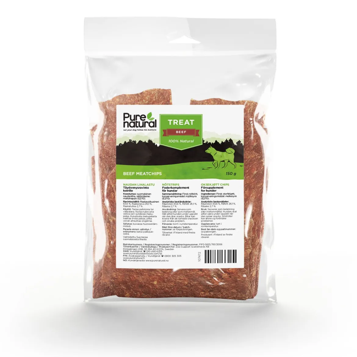 Purenatural Naudan Lihalastu 150 g