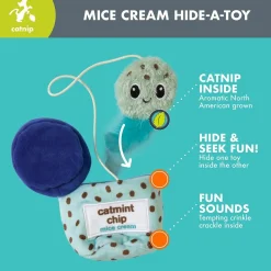 Quirky Kitty Mice cream hide-a-toy
