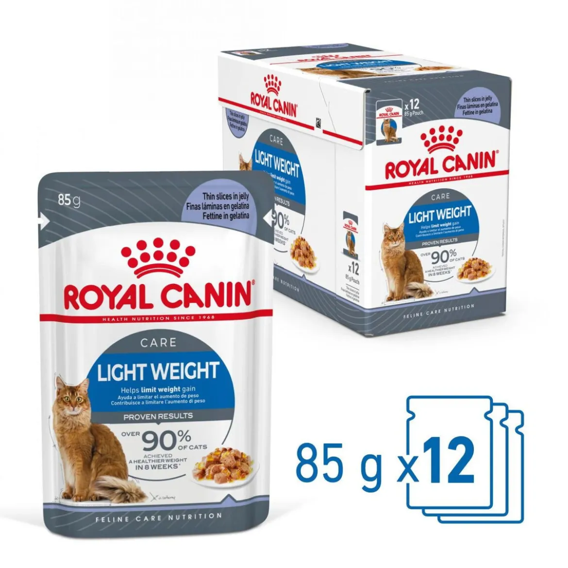 Royal Canin Cat Light Weight Care Jelly, 12 x 85 g