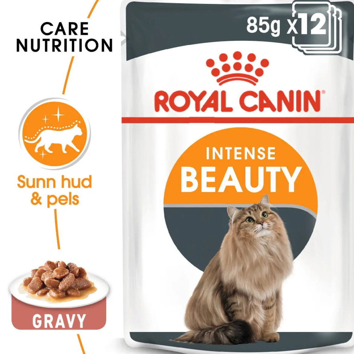 Royal Canin Hair & Skin Care Gravy 85g, 48-pack