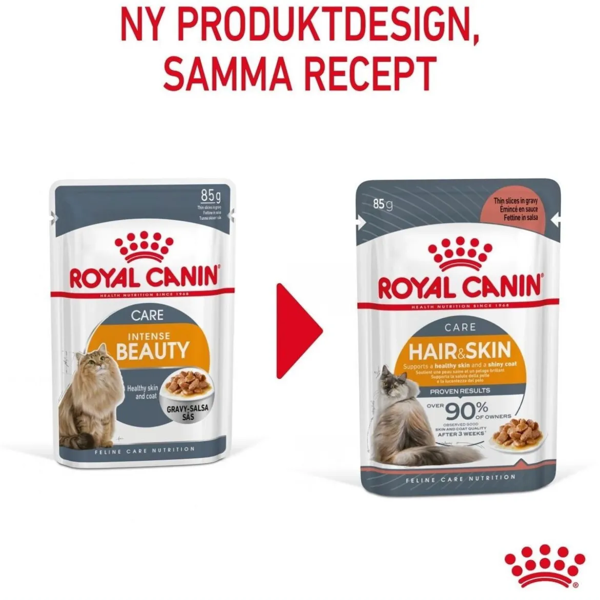 Royal Canin Hair & Skin Care Gravy 85g, 48-pack