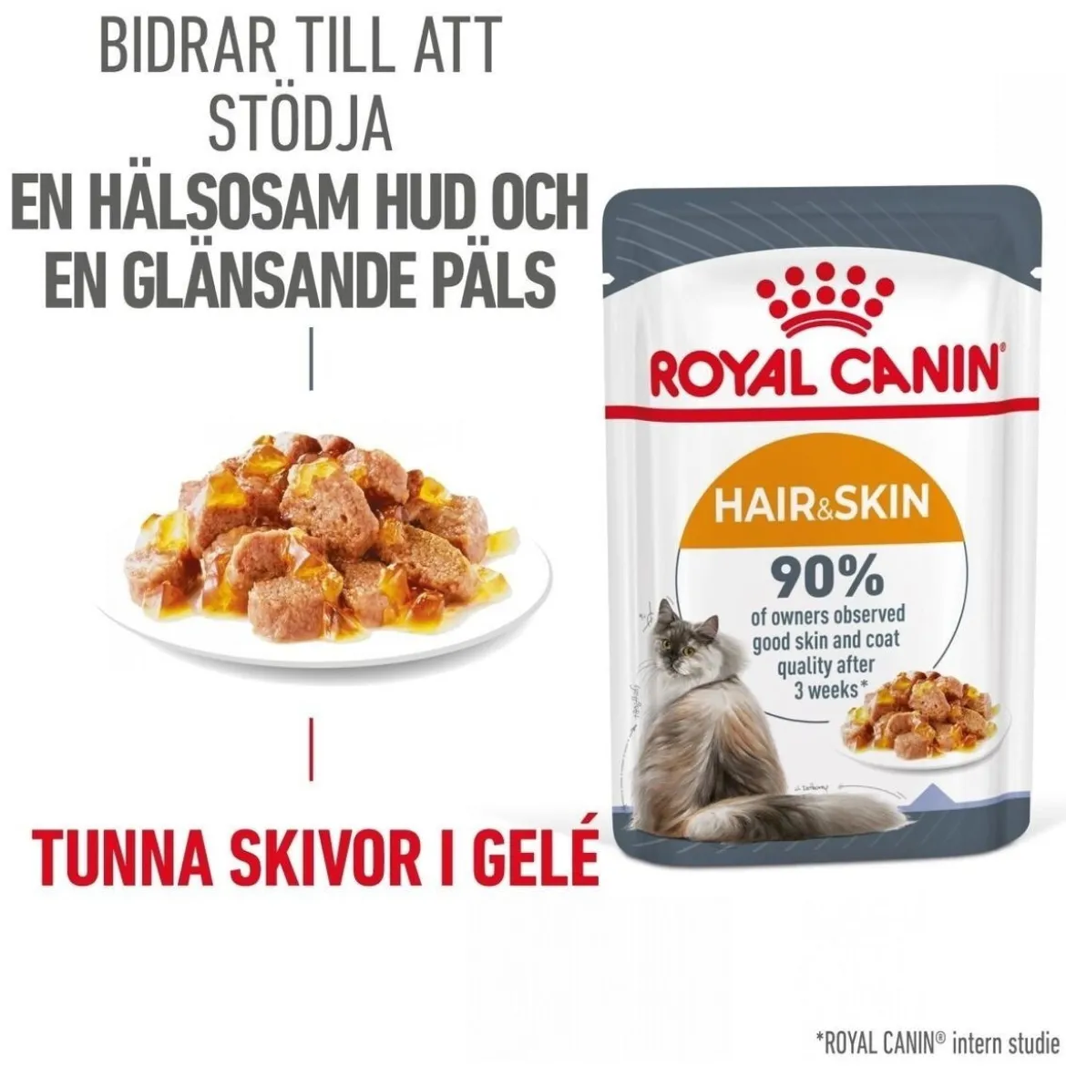 Royal Canin Hair & Skin Care Jelly 85g, 48-pack