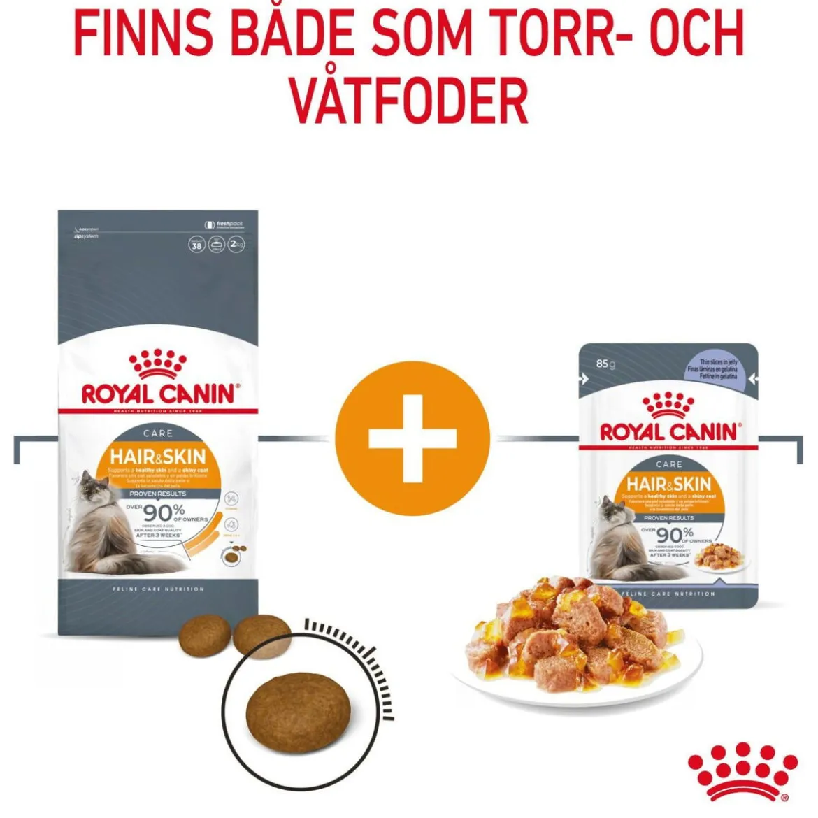 Royal Canin Hair & Skin Care Jelly 85g, 48-pack