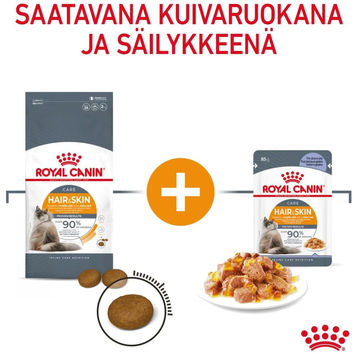 Royal Canin Hair & Skin Care Jelly 85g, 48-pack