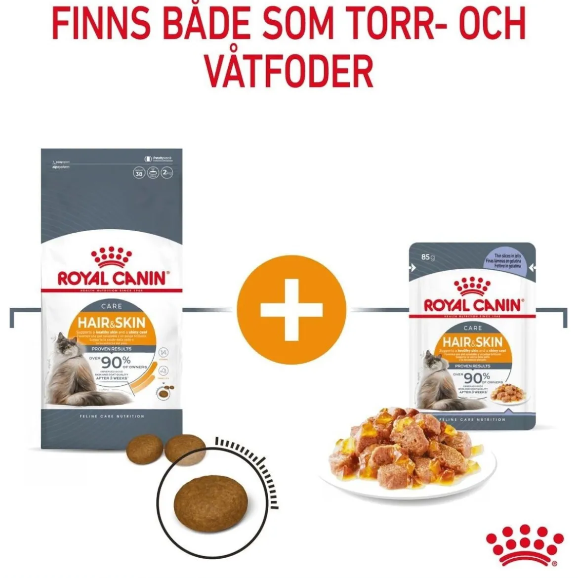 Royal Canin Hair & Skin Care Jelly 85g, 48-pack