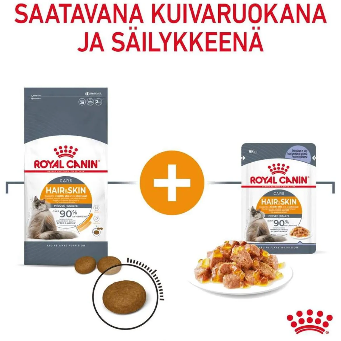 Royal Canin Hair & Skin Care Jelly 85g, 48-pack