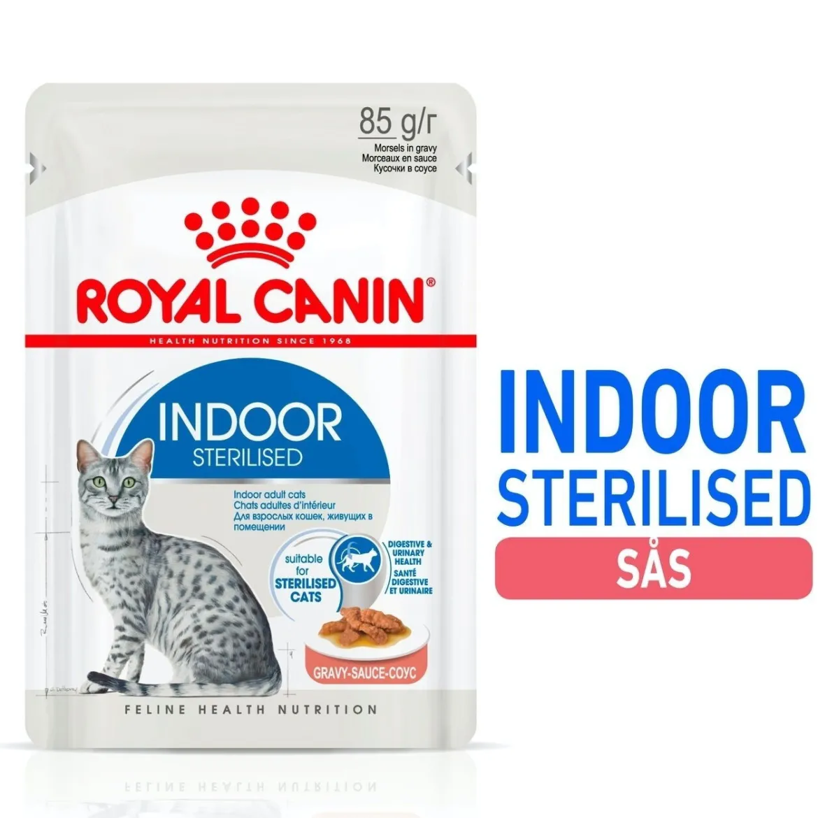 Royal Canin Indoor Gravy 85 g, 48-pack