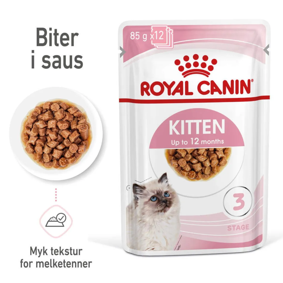 Royal Canin Kitten Gravy 85g, 48-pack