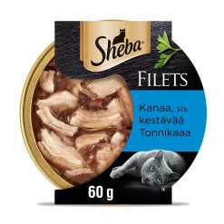Sheba kana & tonnikala kastikkeessa 60g