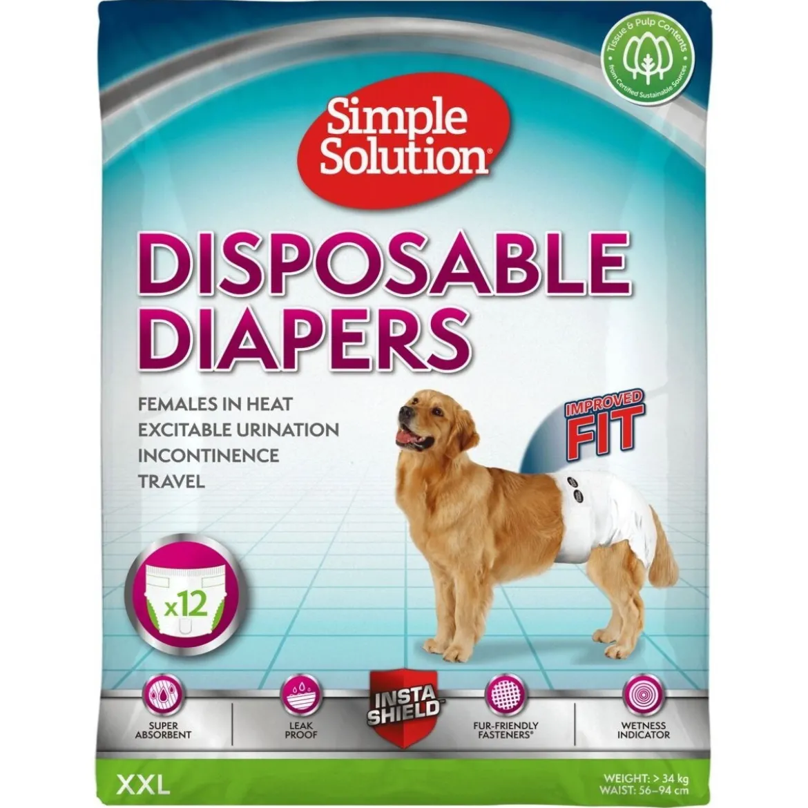 Simple Solution Disposable narttusuojat 12kpl