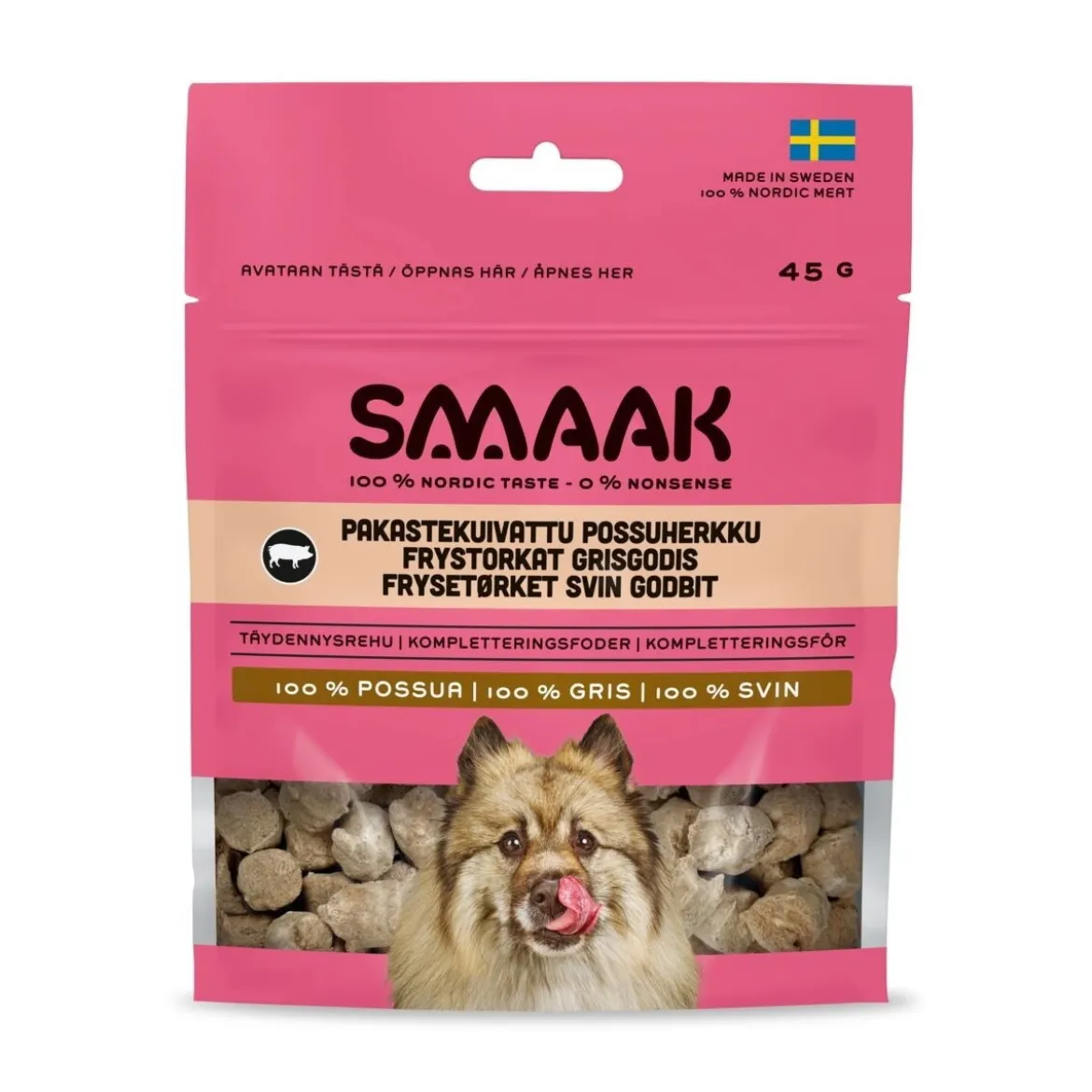 SMAAK Pakastekuivattu possuherkku koiralle 45g