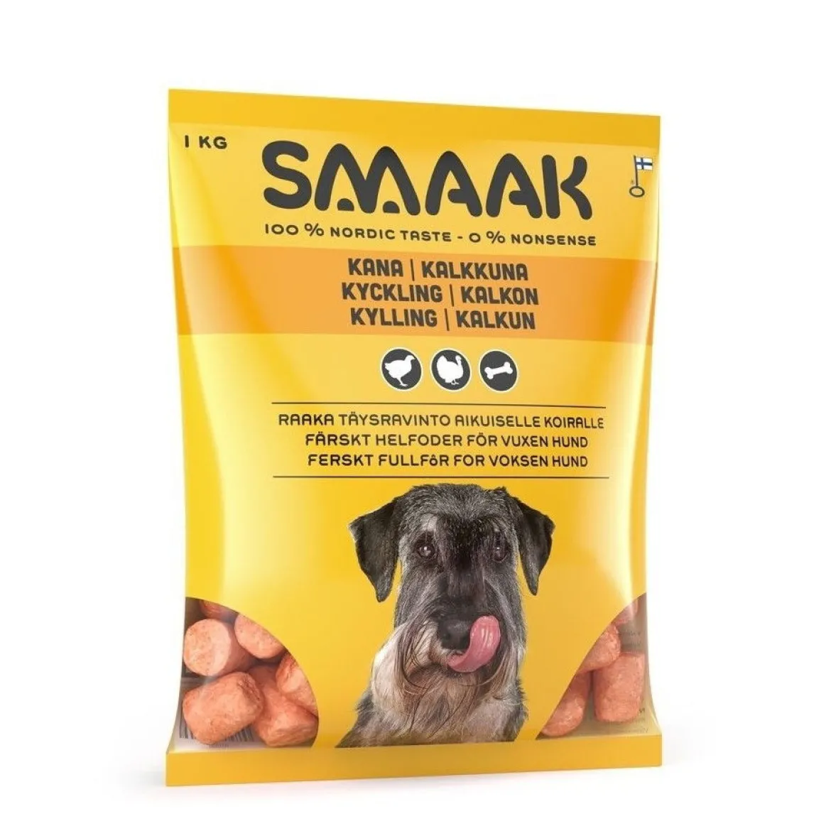 SMAAK raaka täysravinto kana & kalkkuna 1 kg