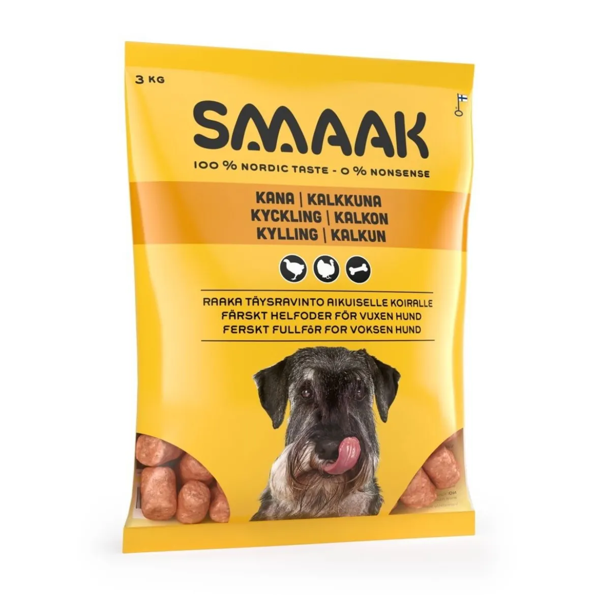 SMAAK raaka täysravinto kana & kalkkuna 1 kg