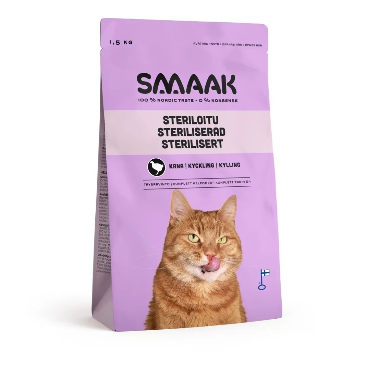 SMAAK steriloidun kissan ruoka