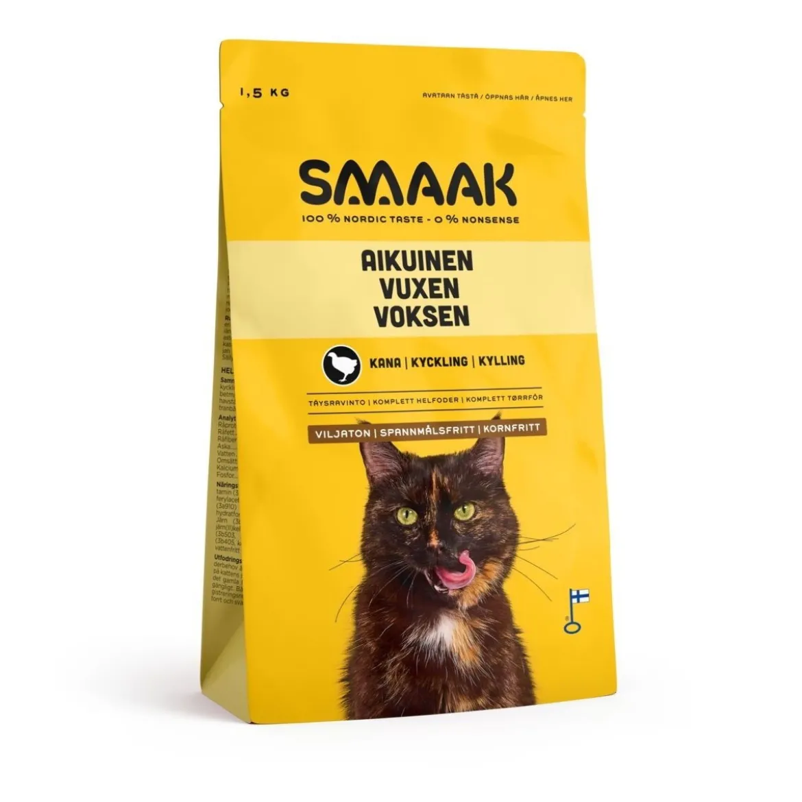 SMAAK viljaton kissanruoka, kana
