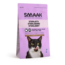SMAAK viljaton steriloidun kissan ruoka, kalkkuna-possu
