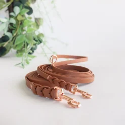 Tyylivoitto Braid hihna, konjakki/ruusukulta