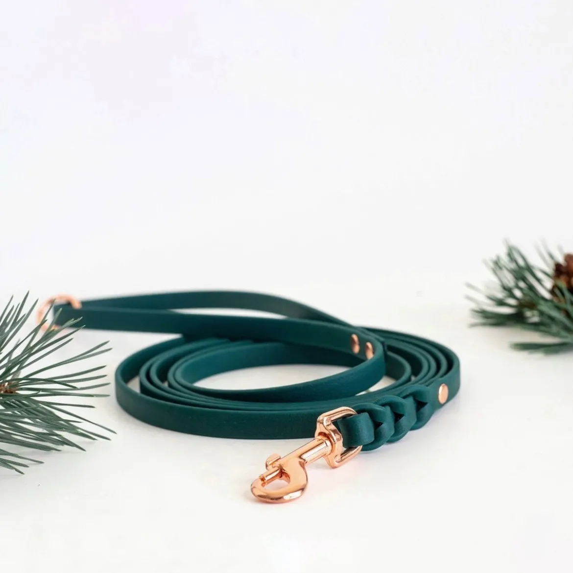 Tyylivoitto Braid hihna, smaragdi/ruusukulta