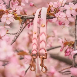 Tyylivoitto Braid talutin, baby pink/ruusukulta