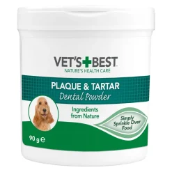 Vet's Best Dog Jauhe plakkiin ja hammaskiveen 90 g