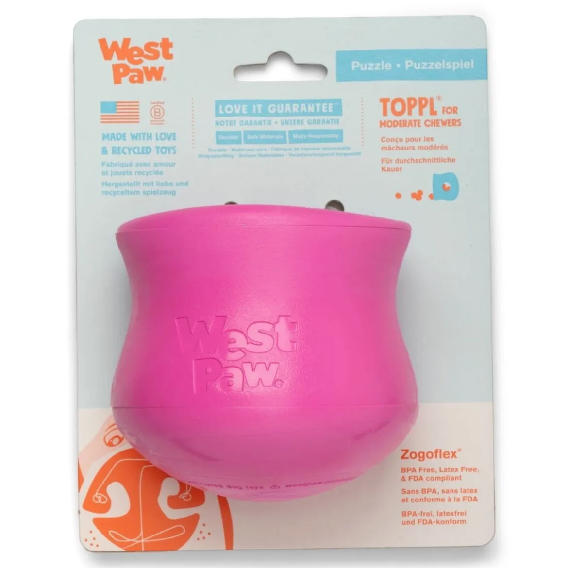 West Paw Toppl Limited Edition aktivointilelu, pinkki